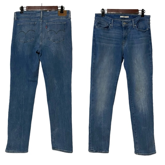 Levi’s 712 Slim Medium Washed Jeans Blue - Picture 13 of 15